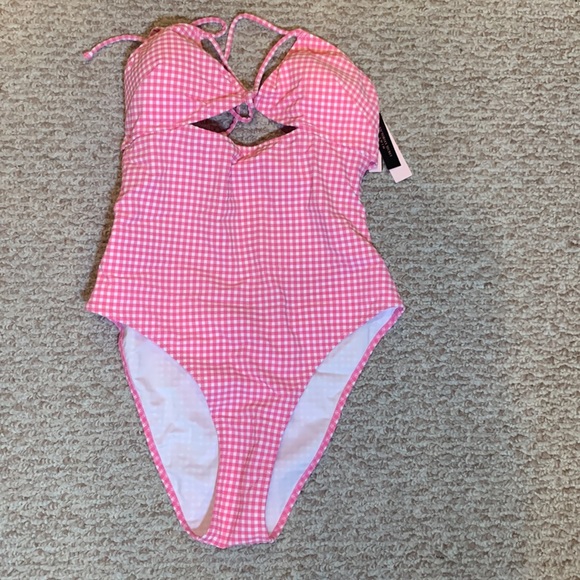 VICTORIA'S SECRET SWIM Gingham Strappy Cutout One-Piece Swimsuit - Picture 4 of 6